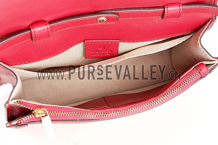 Gucci Lady Web GG Small Canvas Square Bag Red