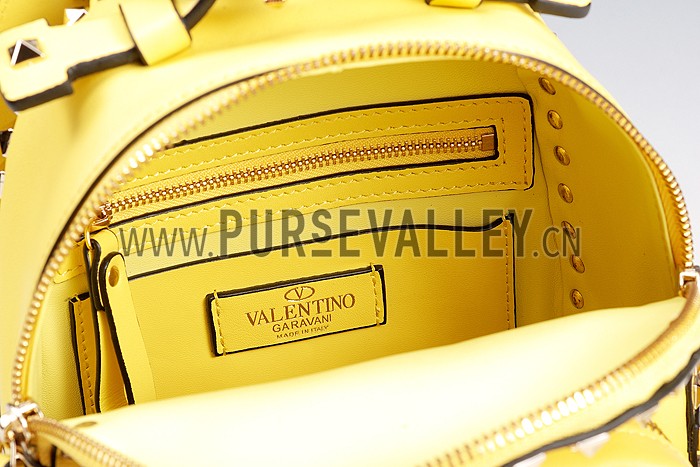 Valentino RockStud Yellow Backpack