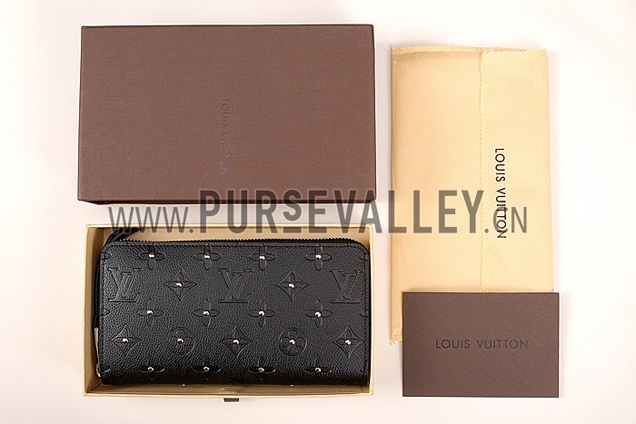 Louis Vuitton Empreinte Zippy Wallet With Studs Black