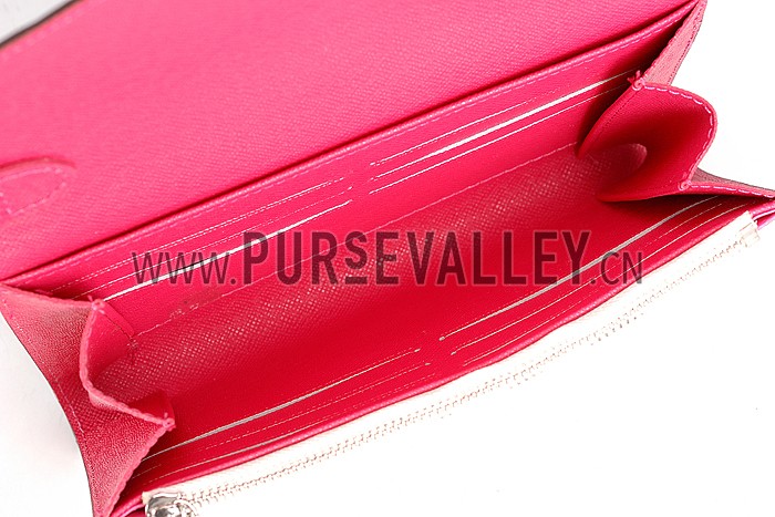 Louis Vuitton Tribal Mask Chaine Wallet Epi White Fuchsia