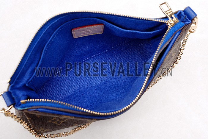 Louis Vuitton Monogram Pallas Clutch Blue 18926642