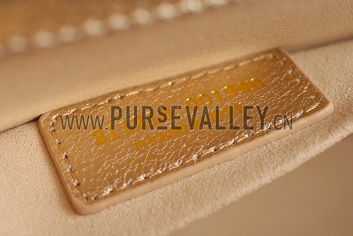 YSL Classic Y Clutch Gold Leather 608317