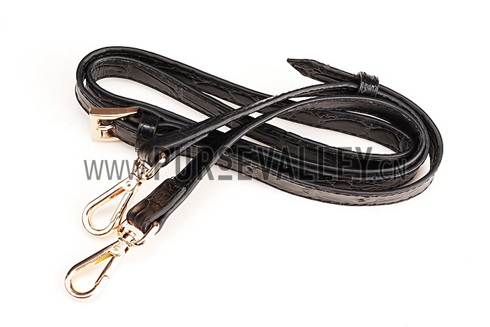 Prada Saffiano Crocodile Leather Black Bag