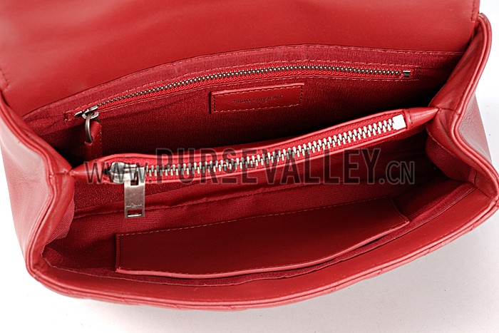 Saint Laurent College Monogram Medium Bag Dark Red