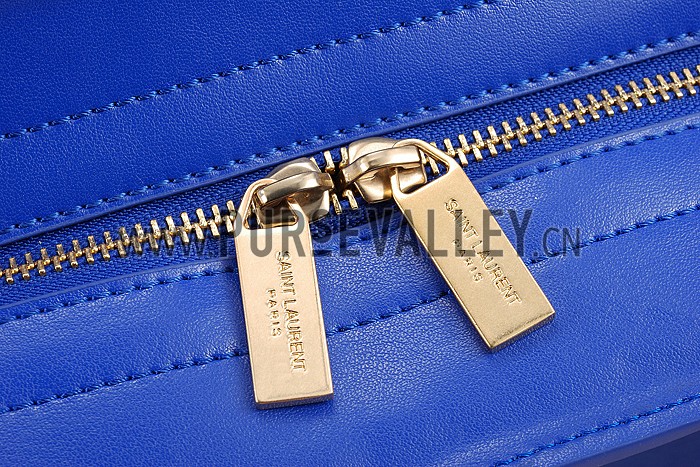 YSL Classic Cabas Y Medium Bag Dark Blue 608326