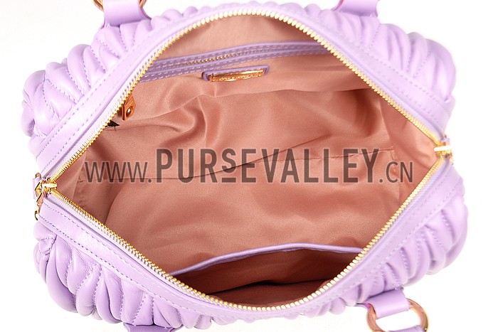 Miu Miu Matelasse Top Handle Large Purple
