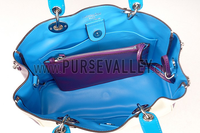 Diorissimo Medium Beige, Blue and Purple City Bag