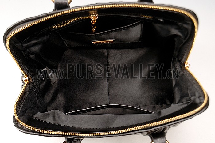 Miu Miu Matelasse Doctor Black Bag