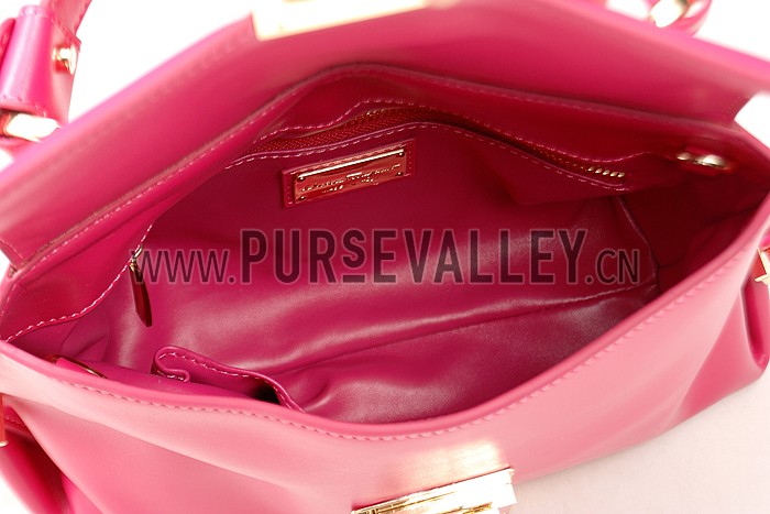 Salvatore Ferragamo Sofia Mini Leather Tote Rose Pink