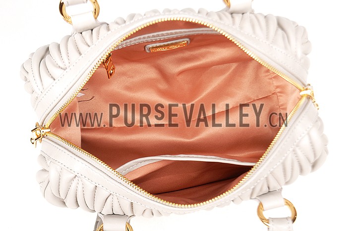 Miu Miu Matelasse Top Handle Large Grey