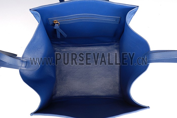 Celine Phantom Luggage Suede Leather Blue