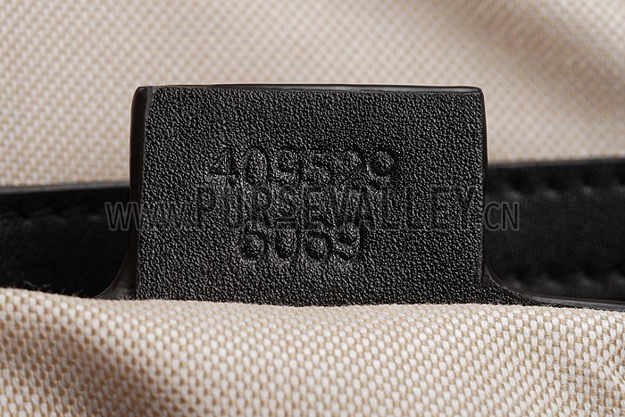 Gucci Boston Arabesque Canvas Shoulder Bag Black