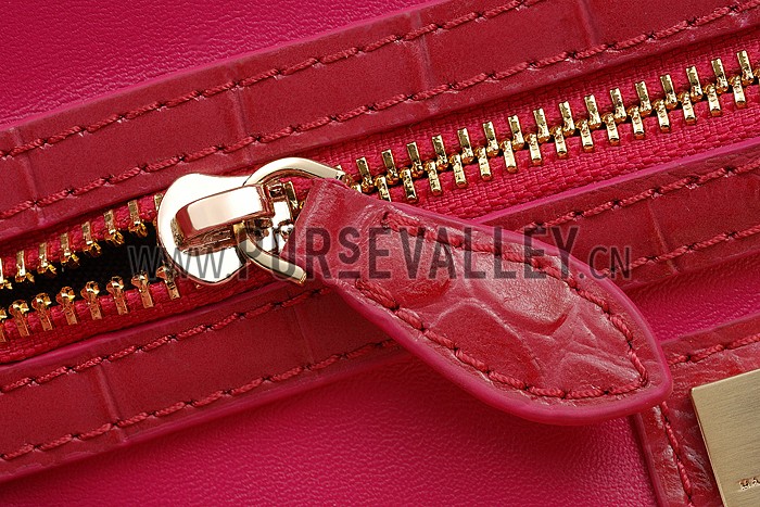 Fendi Small Peekaboo Fuchsia Leather Bag 608300