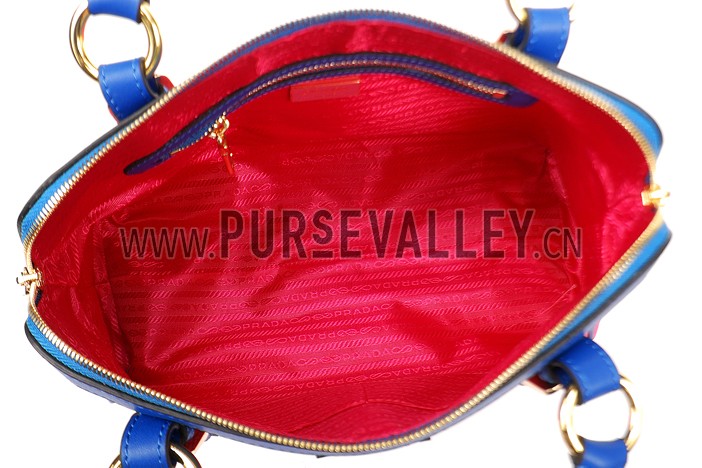 Prada Shoulder Handbag Fuchsia and Blue