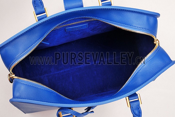 Saint Laurent Monogram Cabas Medium Royal Blue Bag