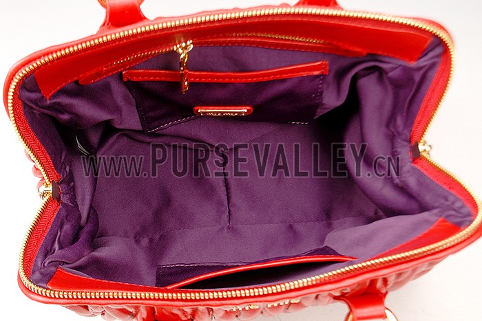 Miu Miu Matelasse Doctor Red Bag