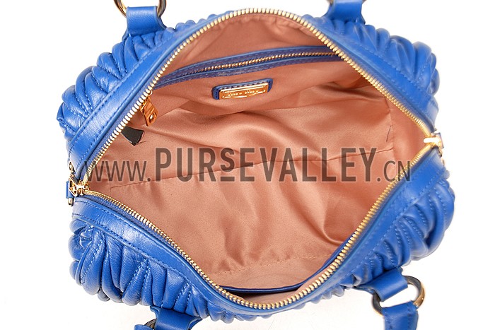 Miu Miu Matelasse Top Handle Large Blue