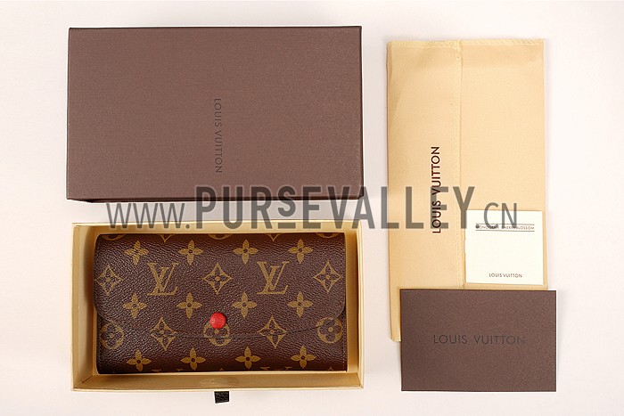 Louis Vuitton Emilie Wallet Chili Red