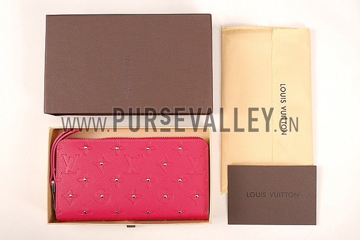 Louis Vuitton Empreinte Zippy Wallet With Studs Pink