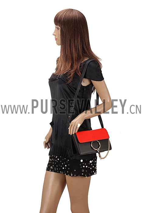 Chloe Faye Small Bag Black And Red