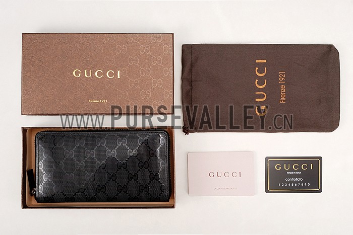 Gucci Supreme Continental Wallet Black