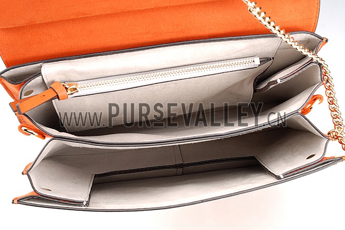 Chloe Faye Python Flap Tan Shoulder Bag