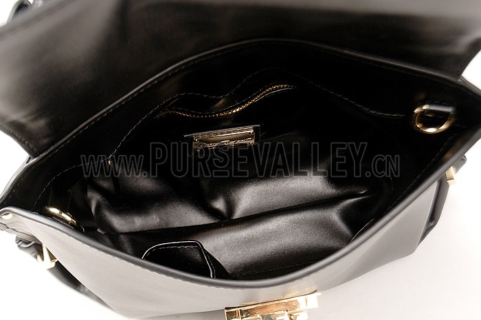 Salvatore Ferragamo Sofia Mini Leather Tote Black