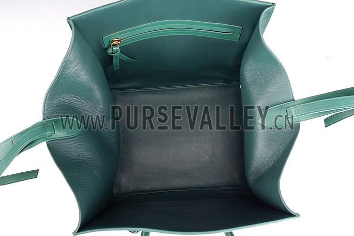 Celine Phantom Luggage Suede Leather Green