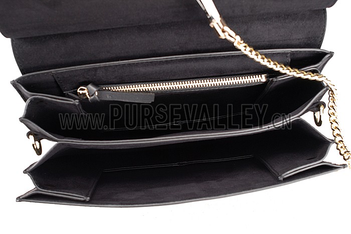 Chloe Faye Python Flap Black Shoulder Bag