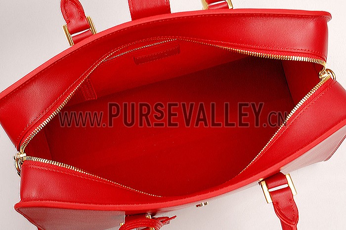 Saint Laurent Monogram Cabas Medium Red Bag