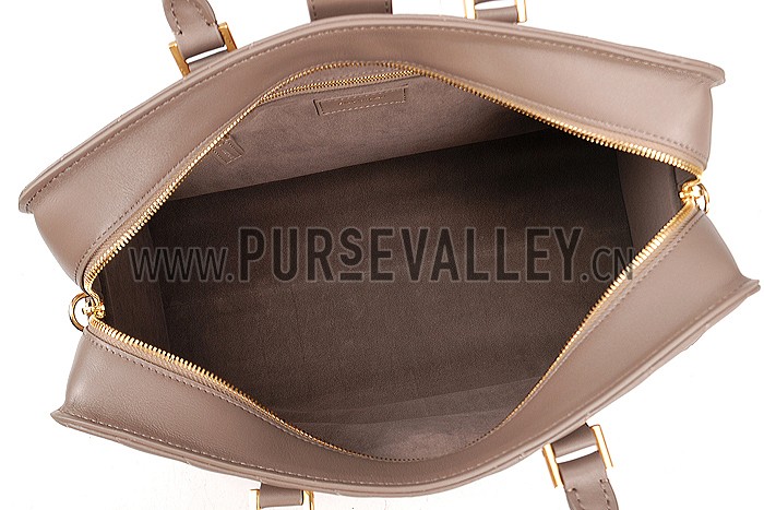 Saint Laurent Monogram Cabas Khaki Matelasse Leather Bag