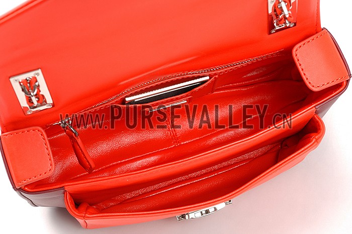 Fendi Be Baguette Bicolor Poppy Red and Bordeaux Bag