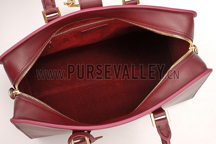 Saint Laurent Monogram Cabas Medium Bordeaux Bag