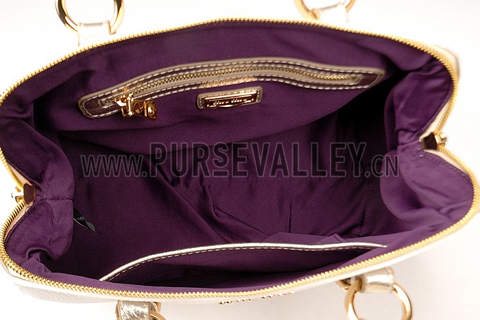 Miu Miu Satchel White and Gold