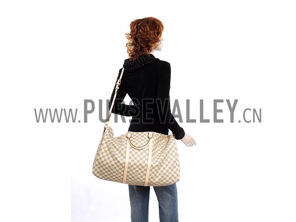 Louis Vuitton Damier Azur Keepall 55 With Shoulder Strap