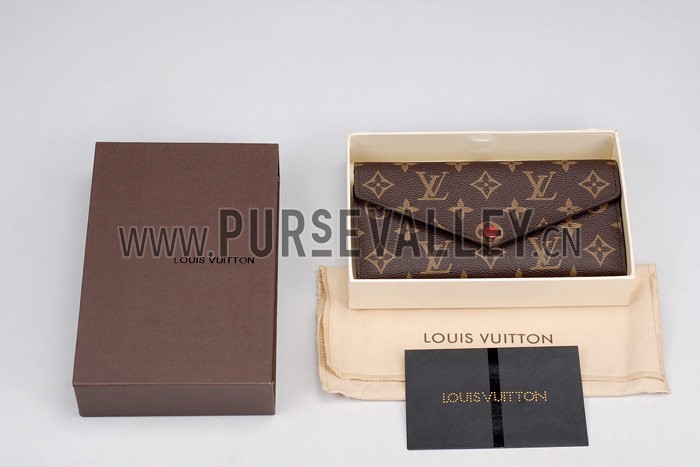 Louis Vuitton Josephine Monogram Long Rouge Wallet