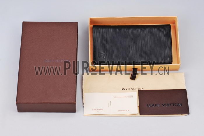 Louis Vuitton Brazza Wallet Black Epi Leather