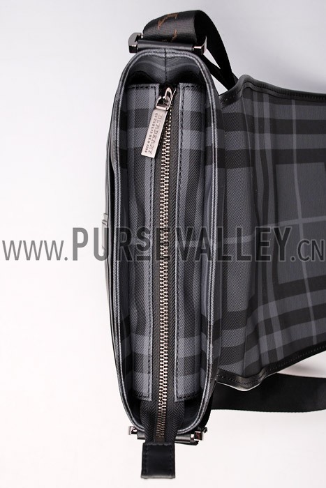 Burberry Grey Check Crossbody Flap Bag