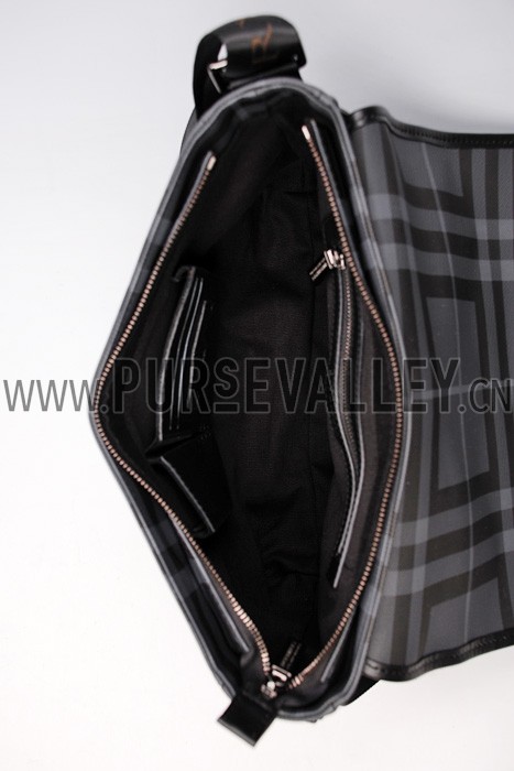 Burberry Grey Check Messenger Bag