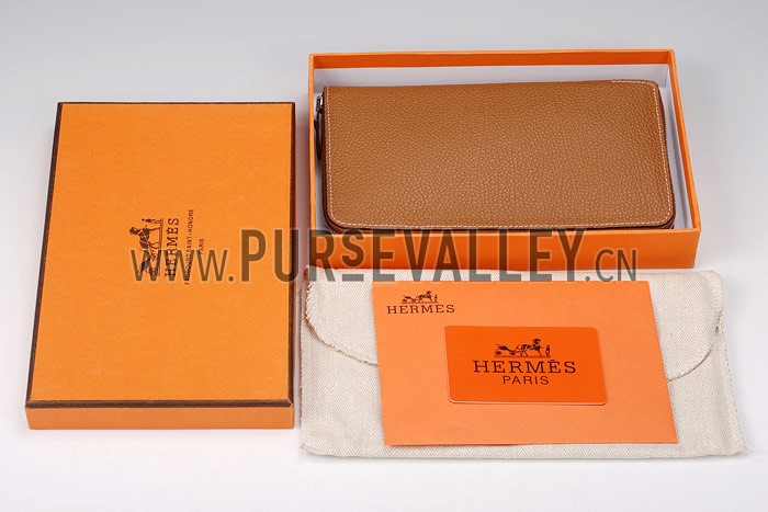 Hermes Azap Long Wallet Tan