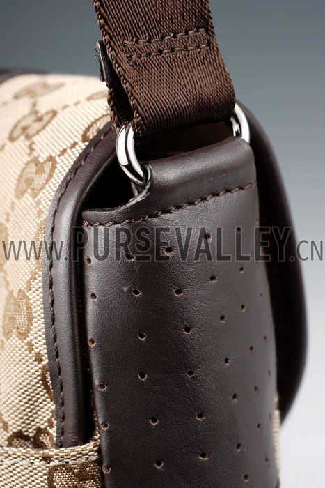 Gucci Monogram Canvas Messenger Bag