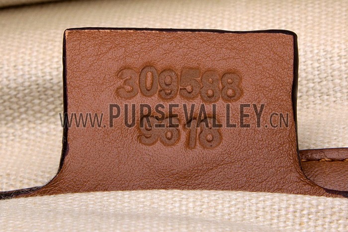 Gucci Large Logo Printed Canvas Tan Leather Trim Shopper Tote