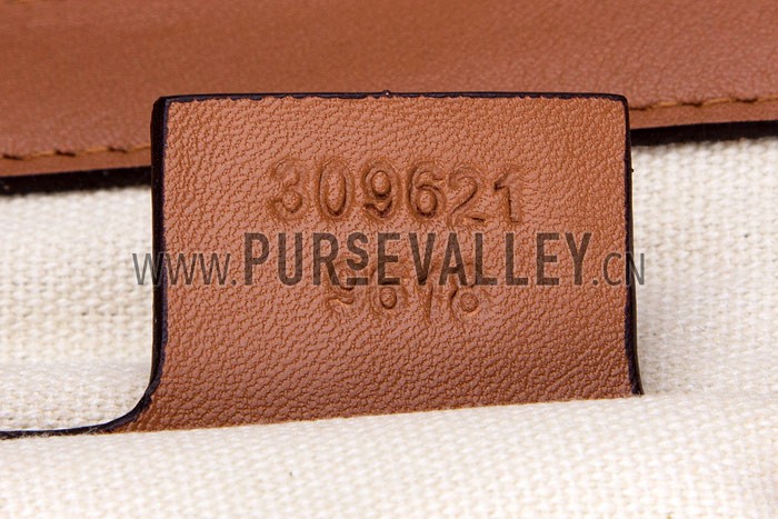 Gucci Rania Web GG Canvas with Tan Leather Trim Top Handle Tote