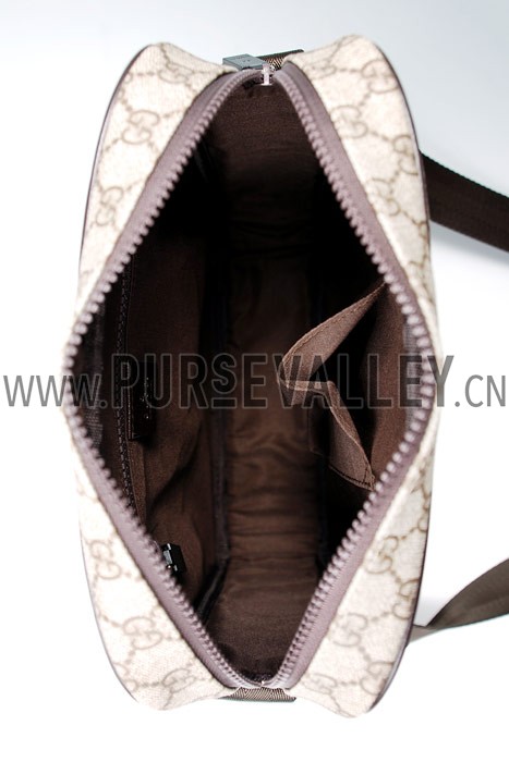 Gucci Canvas Overall Small Messenger Bag Beige