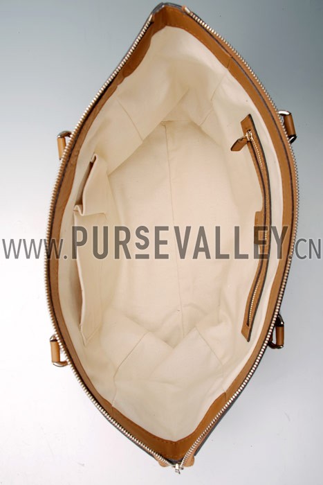 Gucci Soho Tote with Embossed Interlocking G Dark Tan