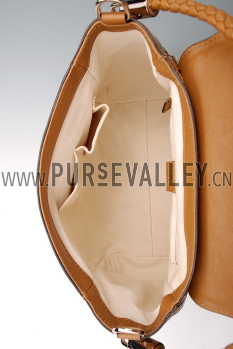 Gucci Marrakech Medium Canvas Flap Bag with Tassel Detail Tan