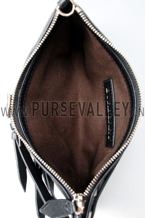 Burberry Small Bridle House Check Belted Clutch Black