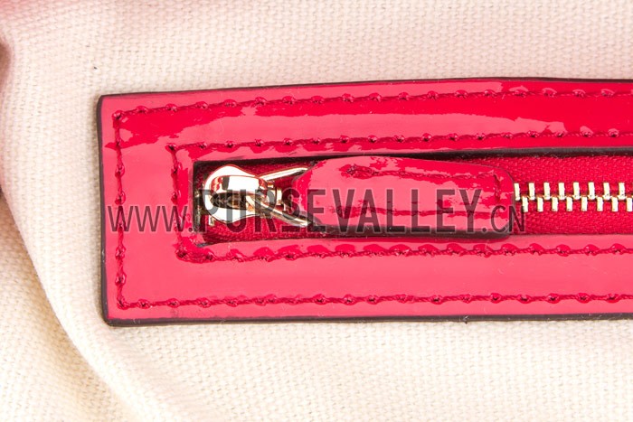 Gucci Bright Bit Pink Patent Leather Top Handle Tote