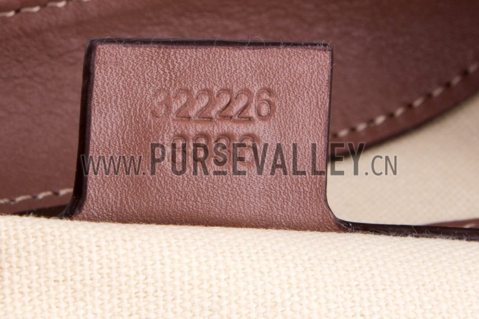 Gucci Emily GG Canvas Light Plum Leather Trim Hobo