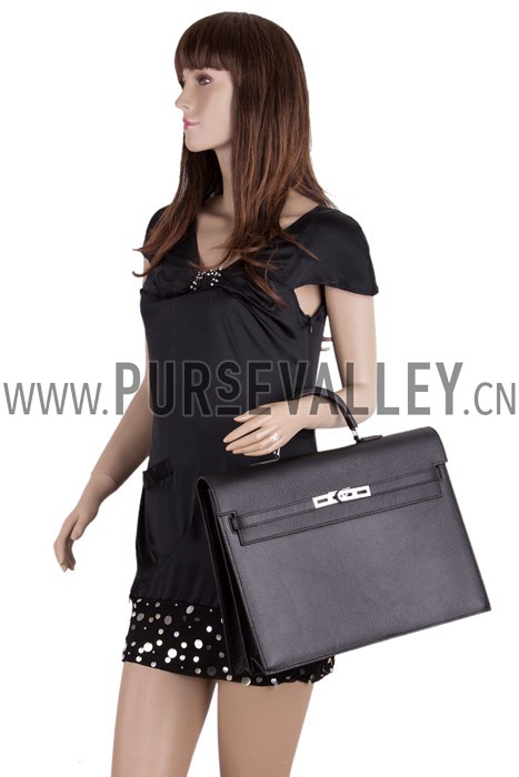 Hermes Kelly Briefcase Black